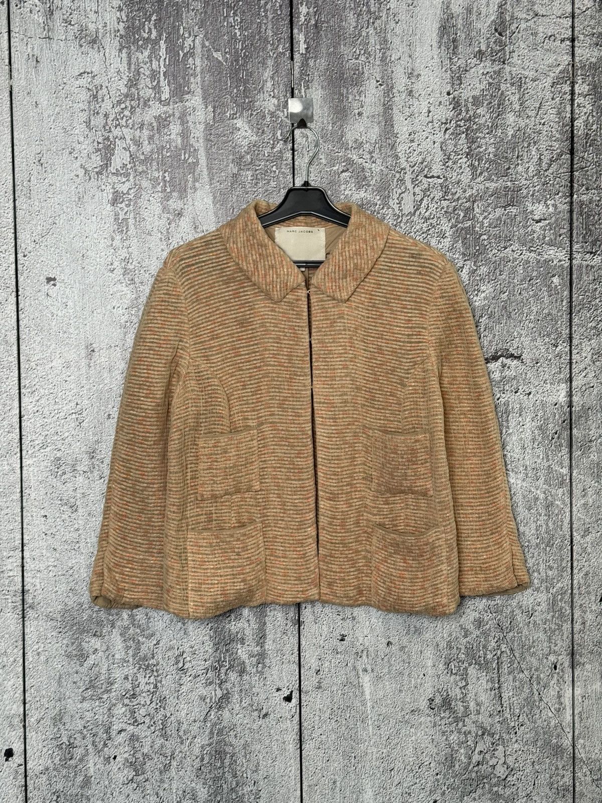 Marc Jacobs Marc Jacobs Textured Silk Blend Jacket Beige Pink Blazer Size M / US 6-8 / IT 42-44 - 1 Thumbnail