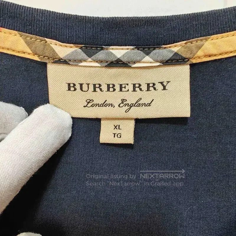 Burberry Burberry Navy Cotton Men's T-Shirt. Size US XL / EU 56 / 4 - 3 Thumbnail