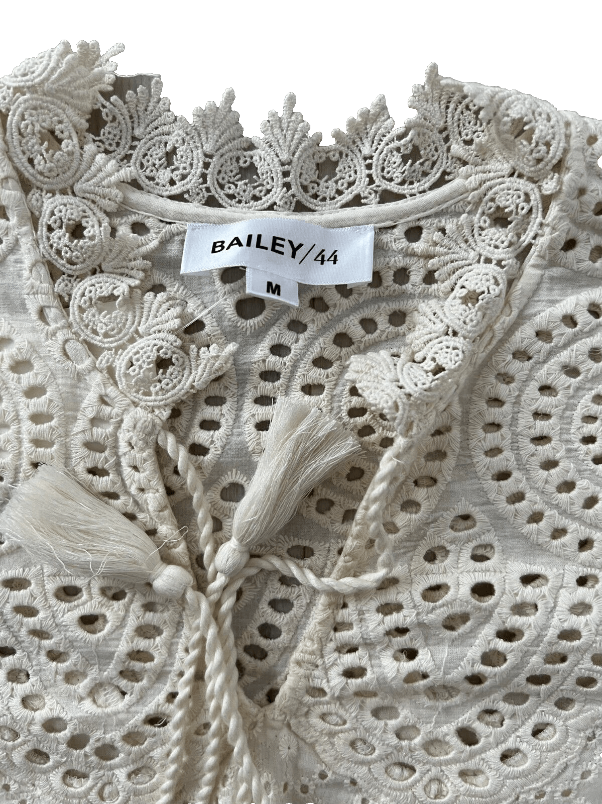 Bailey 44 Bailey 44 Eyelet Lace Tassel Top Off White ( M ) Size M / US 6-8 / IT 42-44 - 2 Thumbnail