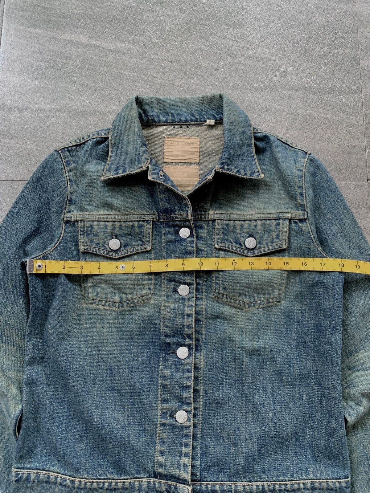 Helmut Lang FREE TAX! Stained Wash Denim Jacket Size US XS / EU 42 / 0 - 19 Thumbnail