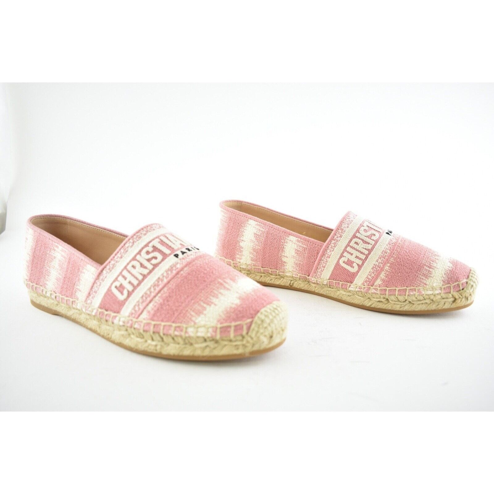 Dior Granville D Stripes Logo Embroidered Espadrille Flat 42 Size US 12 / IT 42 - 4 Thumbnail