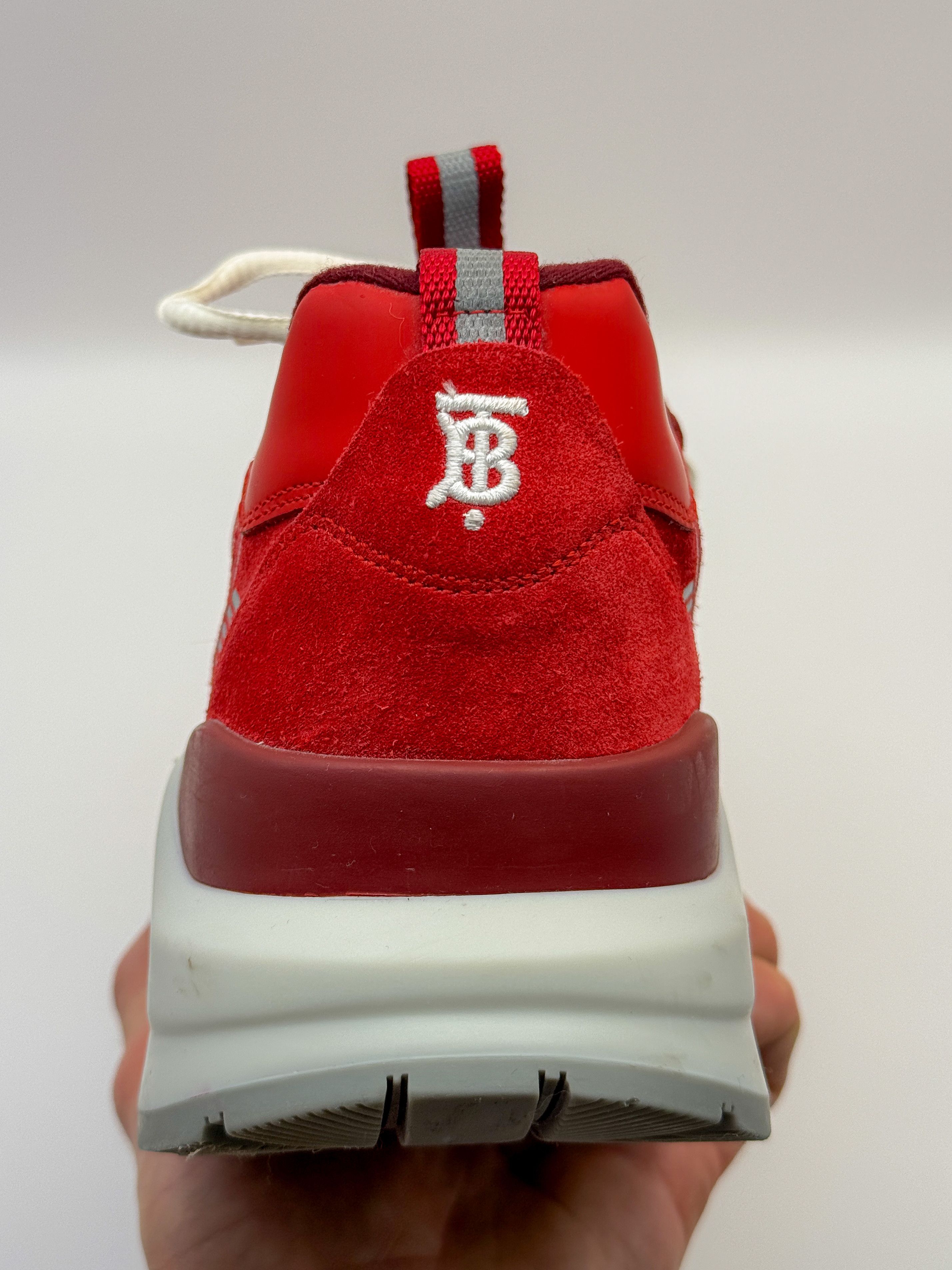 Burberry Burberry Logo Print Suede & Leather Chilli Red 2022 Size US 9 / EU 42 - 10 Thumbnail