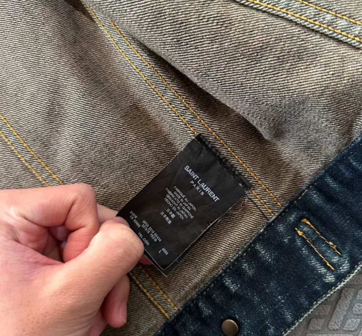 Saint Laurent Paris × Yves Saint Laurent Saint Laurent SLP genuine 13th year blue denim jacket Size US L / EU 52-54 / 3 - 6 Thumbnail
