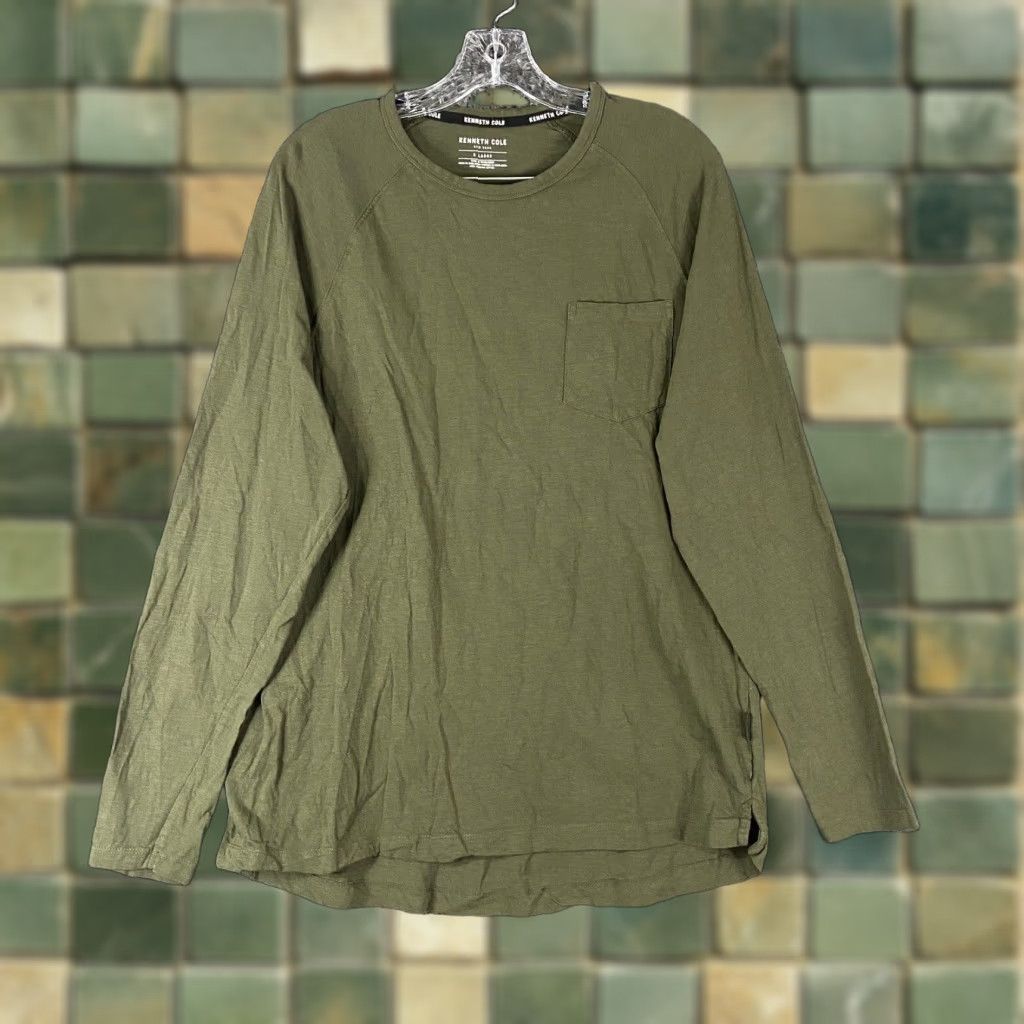 Kenneth Cole KENNETH COLE Green Long Sleeve T-Shirt Men’s XL Size US XL / EU 56 / 4 - 1 Thumbnail