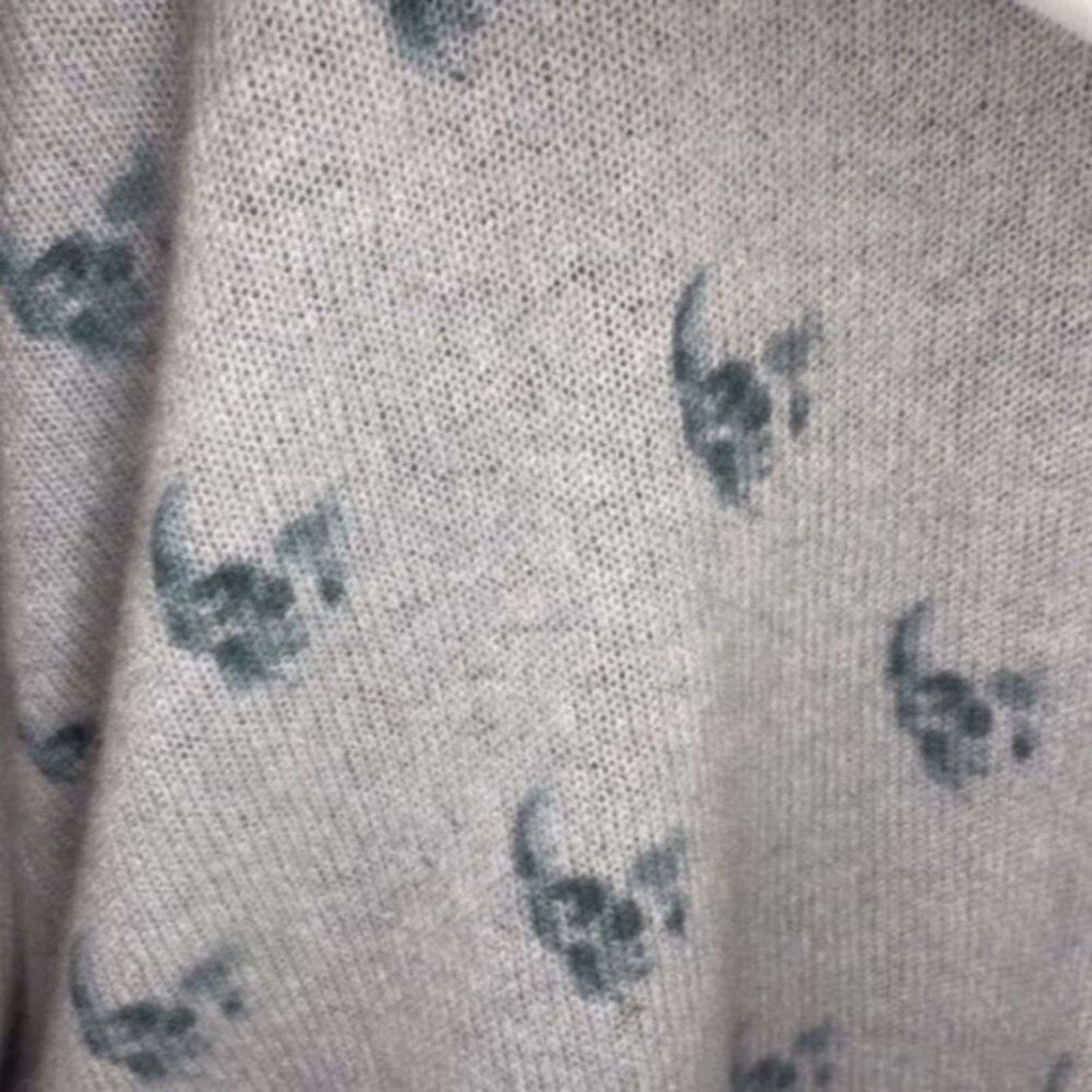 360Cashmere Skull Cashmere Indie Skull Print Sweater Teal S Size S / US 4 / IT 40 - 2 Thumbnail