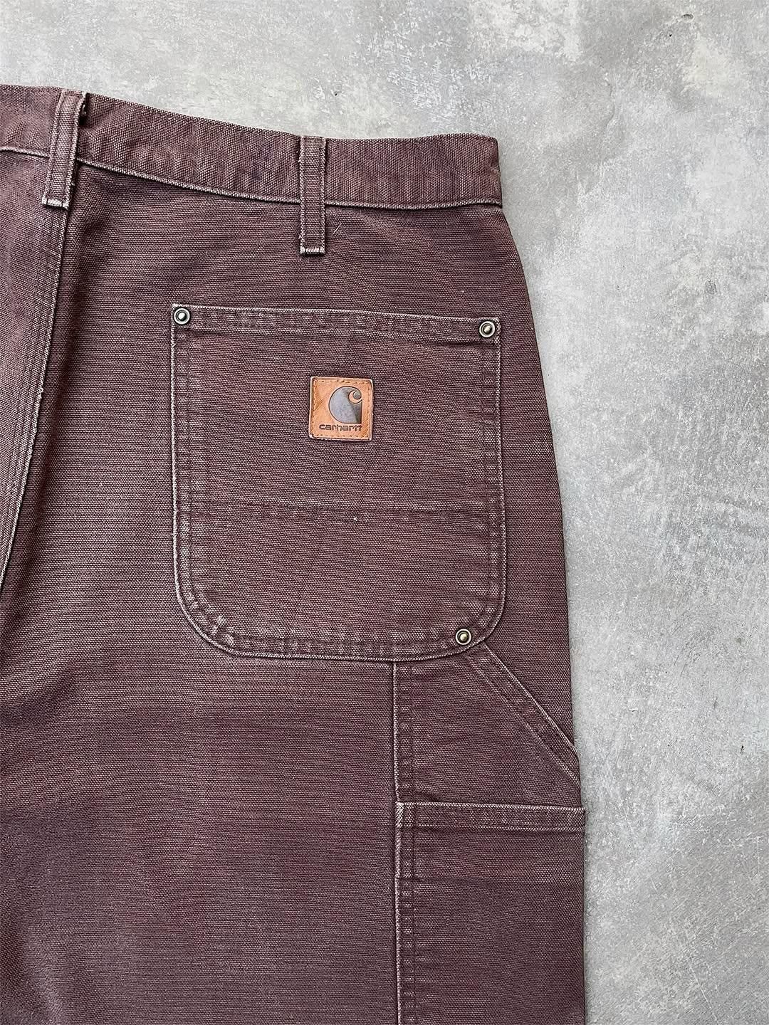 Carhartt Faded Dark Brown Carhartt Doublekne🪡Grunge Size US 34 / EU 50 - 7 Thumbnail