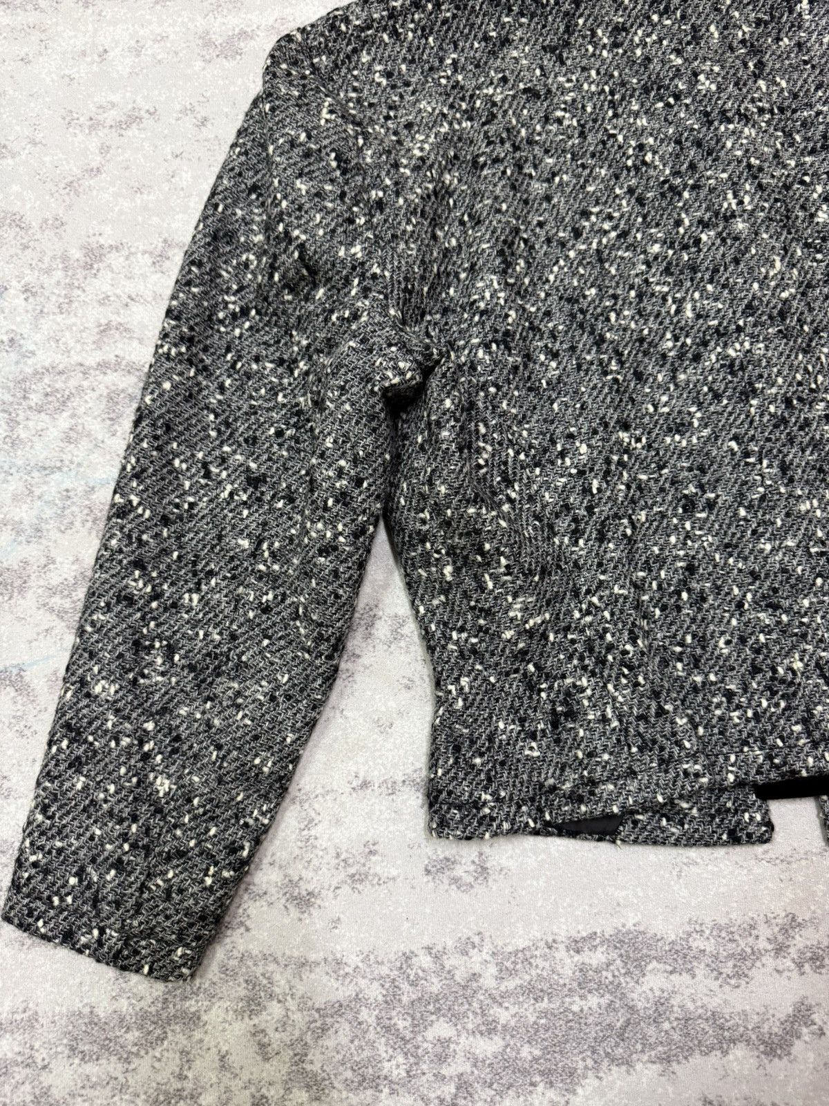 Gucci Vintage Gucci Sparkling Grey Tweed Cropped Jacket Button Up Size S / US 4 / IT 40 - 13 Thumbnail
