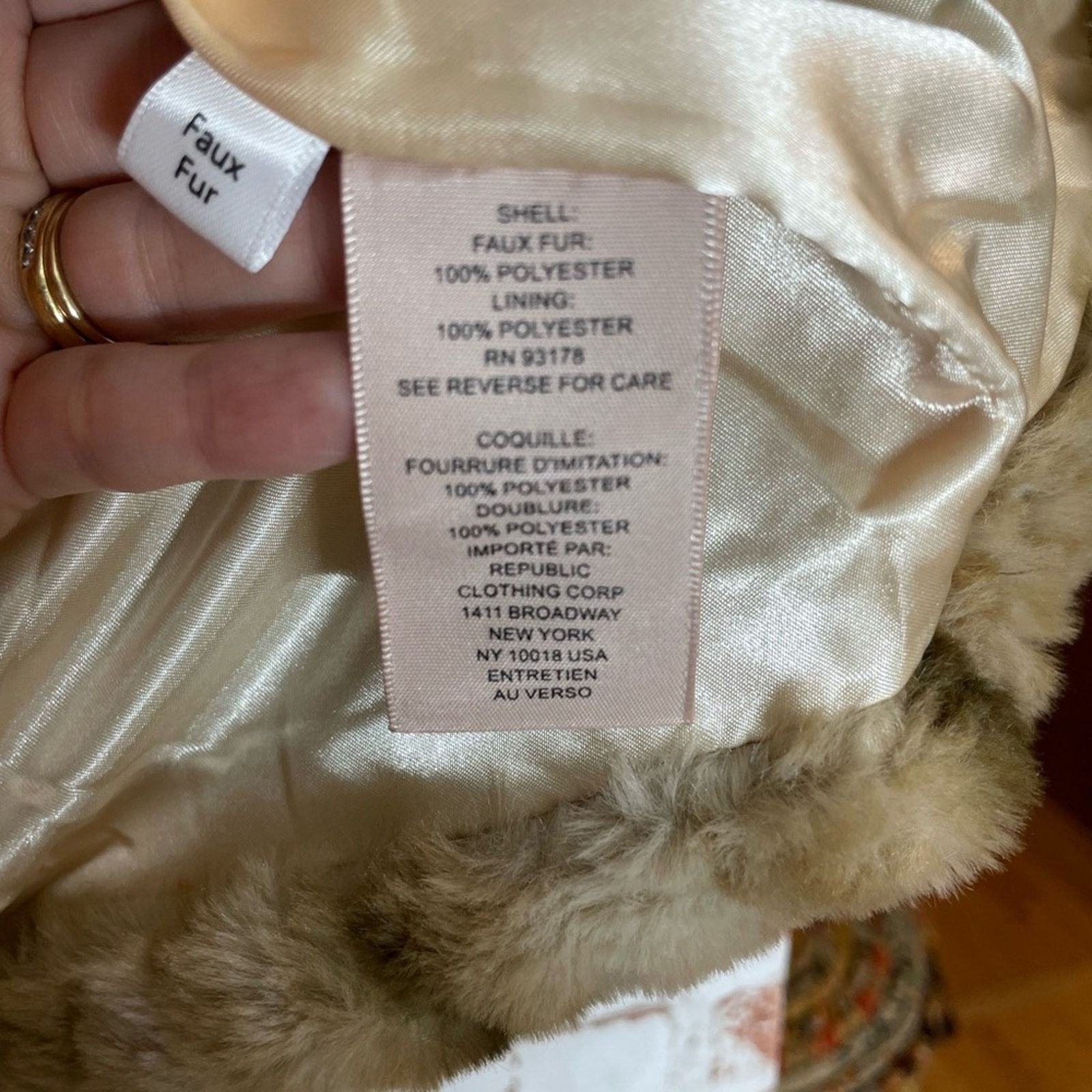 Philosophy di Lorenzo Serafini NWT Philosophy Faux Fur Vest in Beige Size L / US 10 / IT 46 - 4 Thumbnail