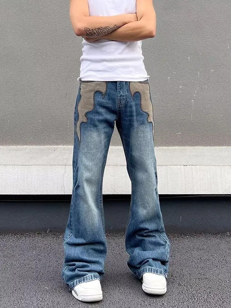 Jean Embrodered Wing Loose Jeans Size US 33 - 4 Thumbnail