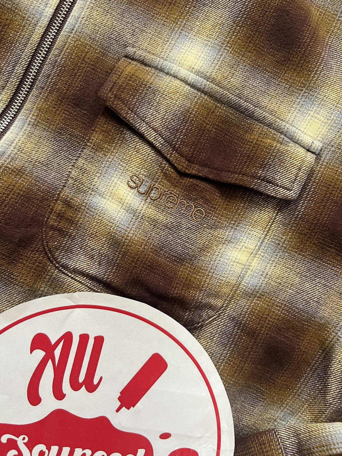 Supreme Supreme FW22 Shadow Plaid Zip Shirt Size US M / EU 48-50 / 2 - 2 Thumbnail