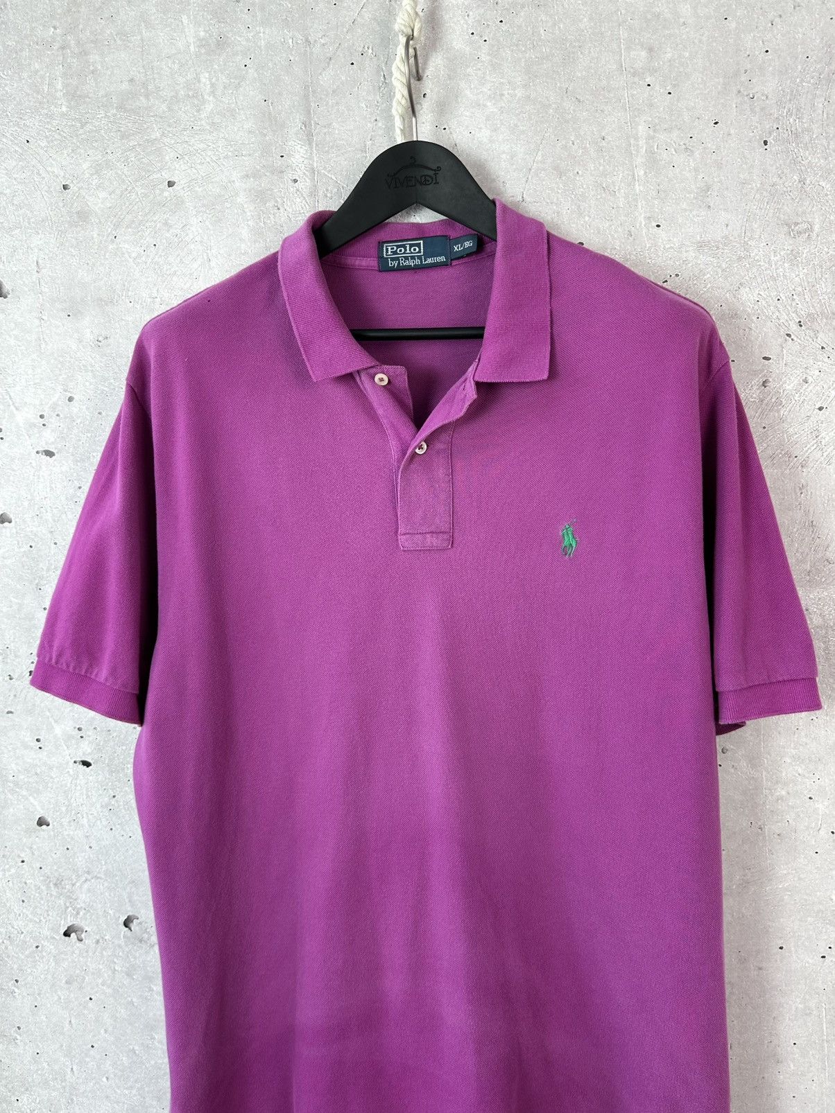 Polo Ralph Lauren Vintage Polo Ralph Lauren Purple Cotton Polo Size US XL / EU 56 / 4 - 2 Thumbnail