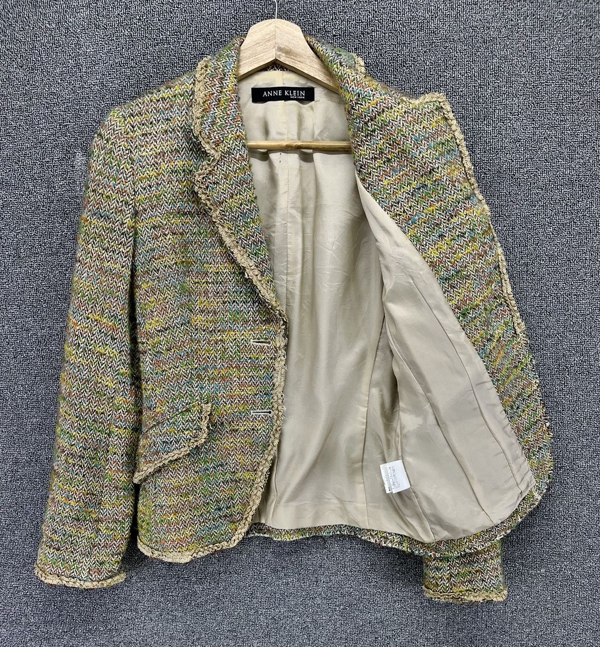 Anne Klein Anne Klein Tweed Cardigan Jacket Size S / US 4 / IT 40 - 4 Thumbnail