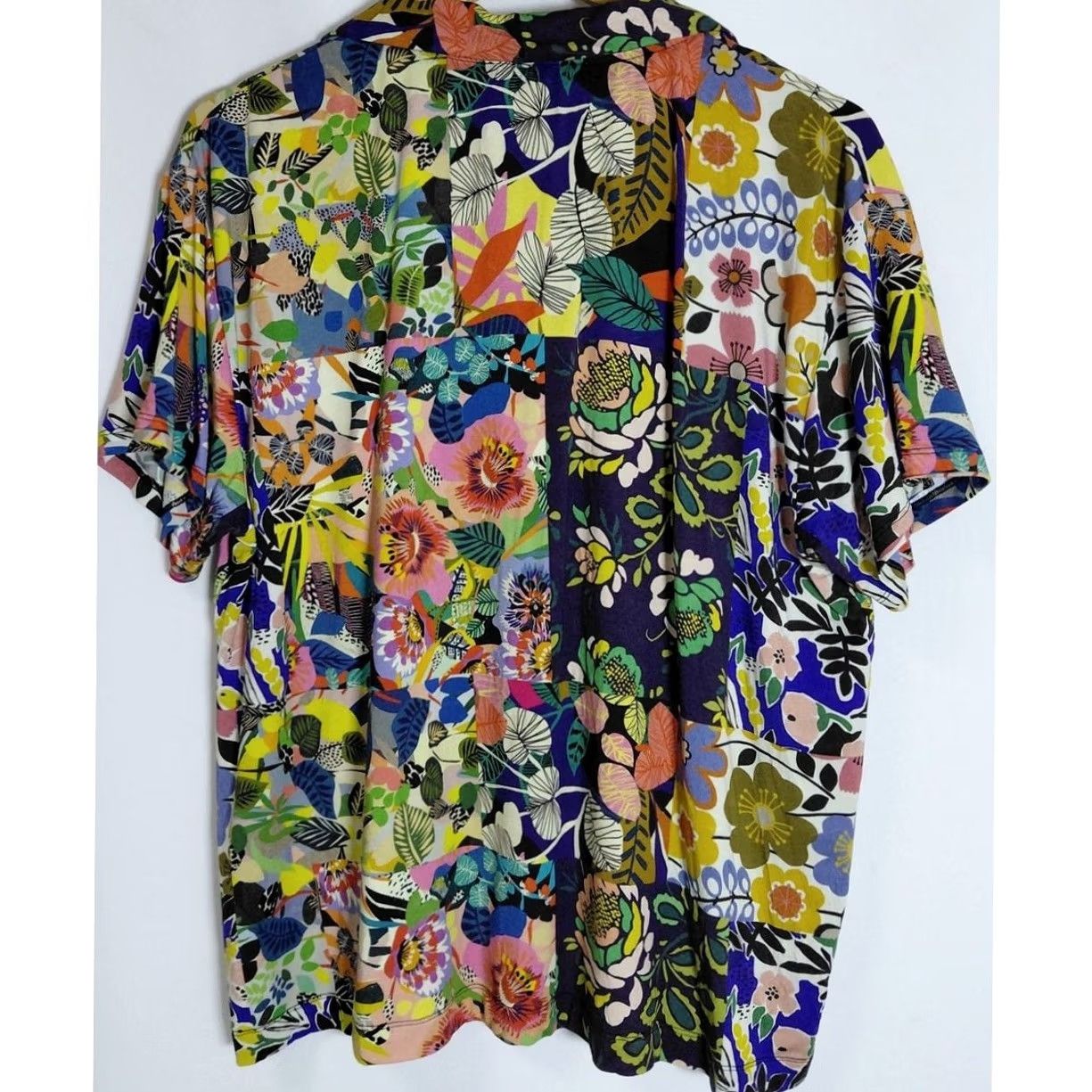 Johnny Was Johnny Was Floral Print Top Blouse Short Sleeve Collared Women L Multicolor NWT Size L / US 10 / IT 46 - 2 Thumbnail