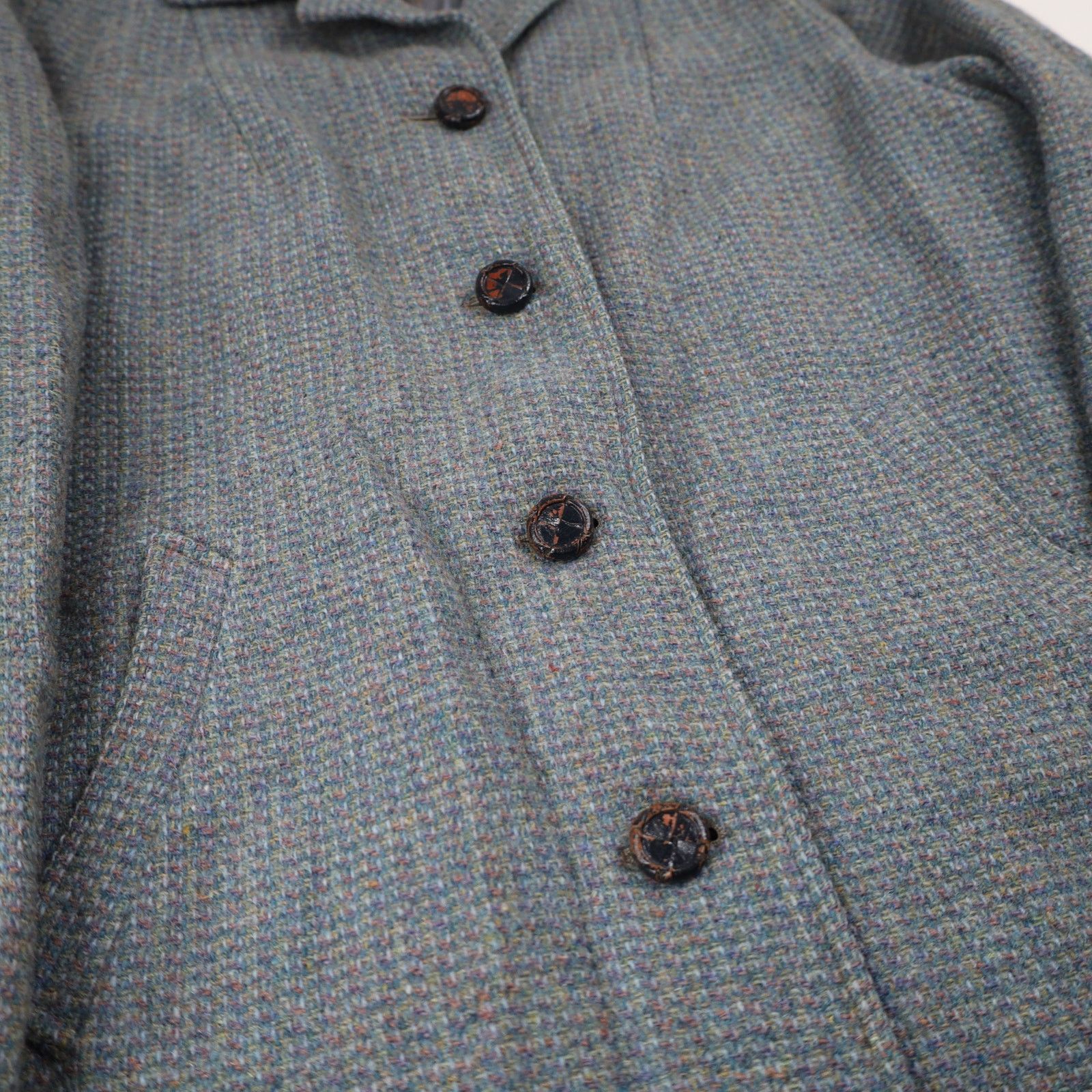 Harris Tweed × Vintage Vintage Harris Tweed for Tar-Shire Overcoat Size L / US 10 / IT 46 - 5 Thumbnail
