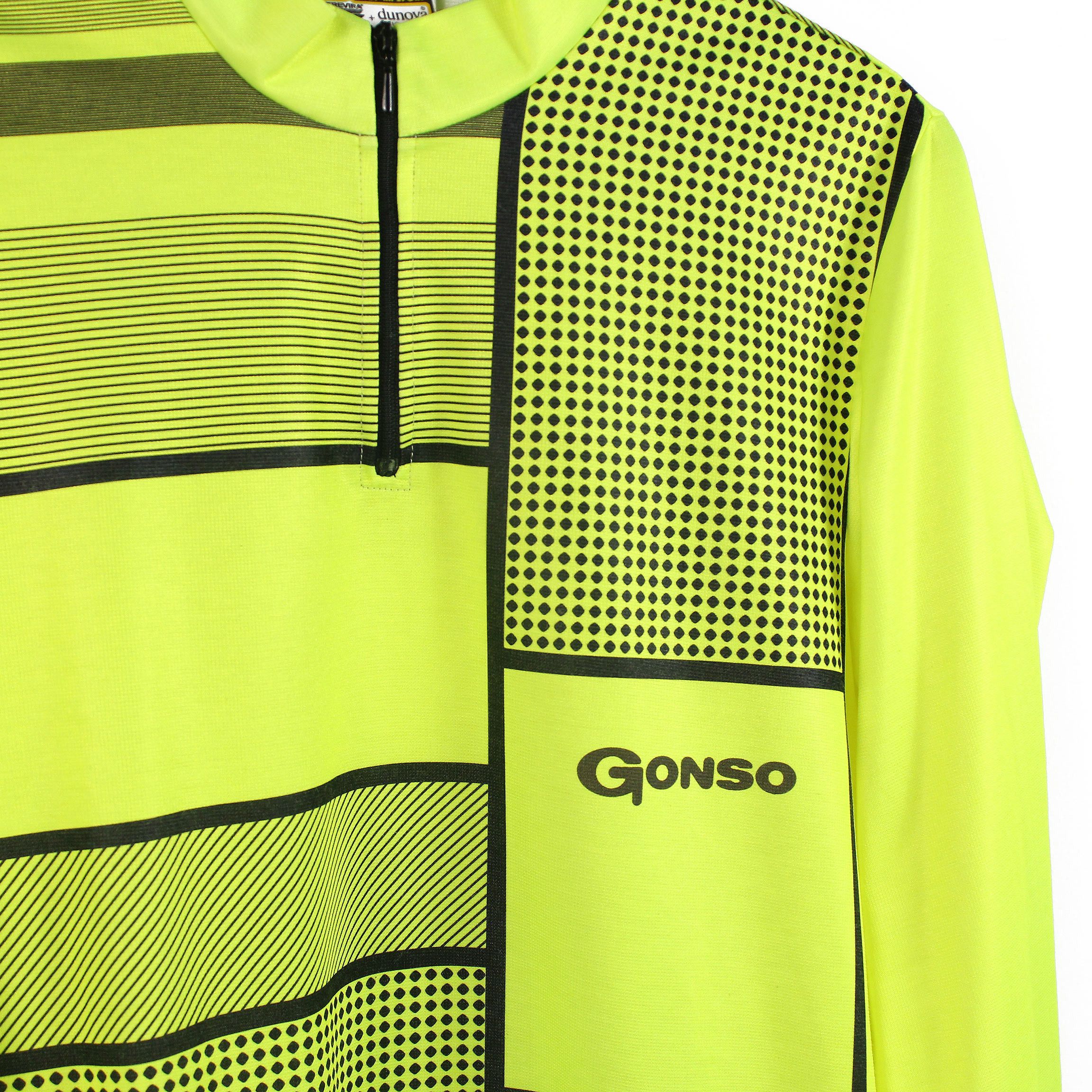 Vintage 80s vintage GONSO cycling jersey rad neon t-shirt tshirt Size XL / US 12-14 / IT 48-50 - 2 Thumbnail