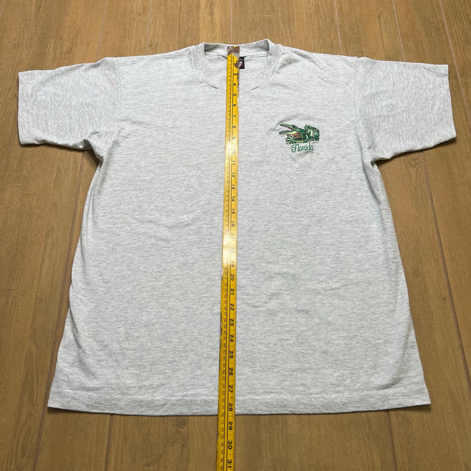 Hanes Vintage 90s "Florida" alligator graphic Men gray T-shirt XL Size US XL / EU 56 / 4 - 6 Thumbnail