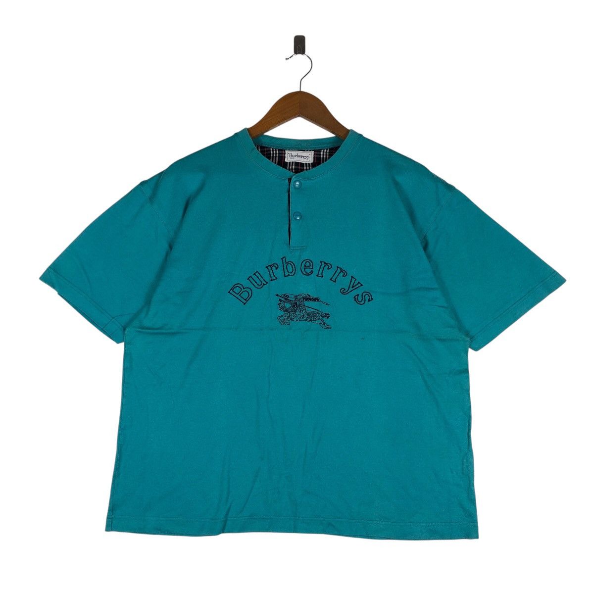 Burberry × Vintage BURBERRYS Prorsum Embroidery Logo Button Shirt Size US L / EU 52-54 / 3 - 1 Thumbnail