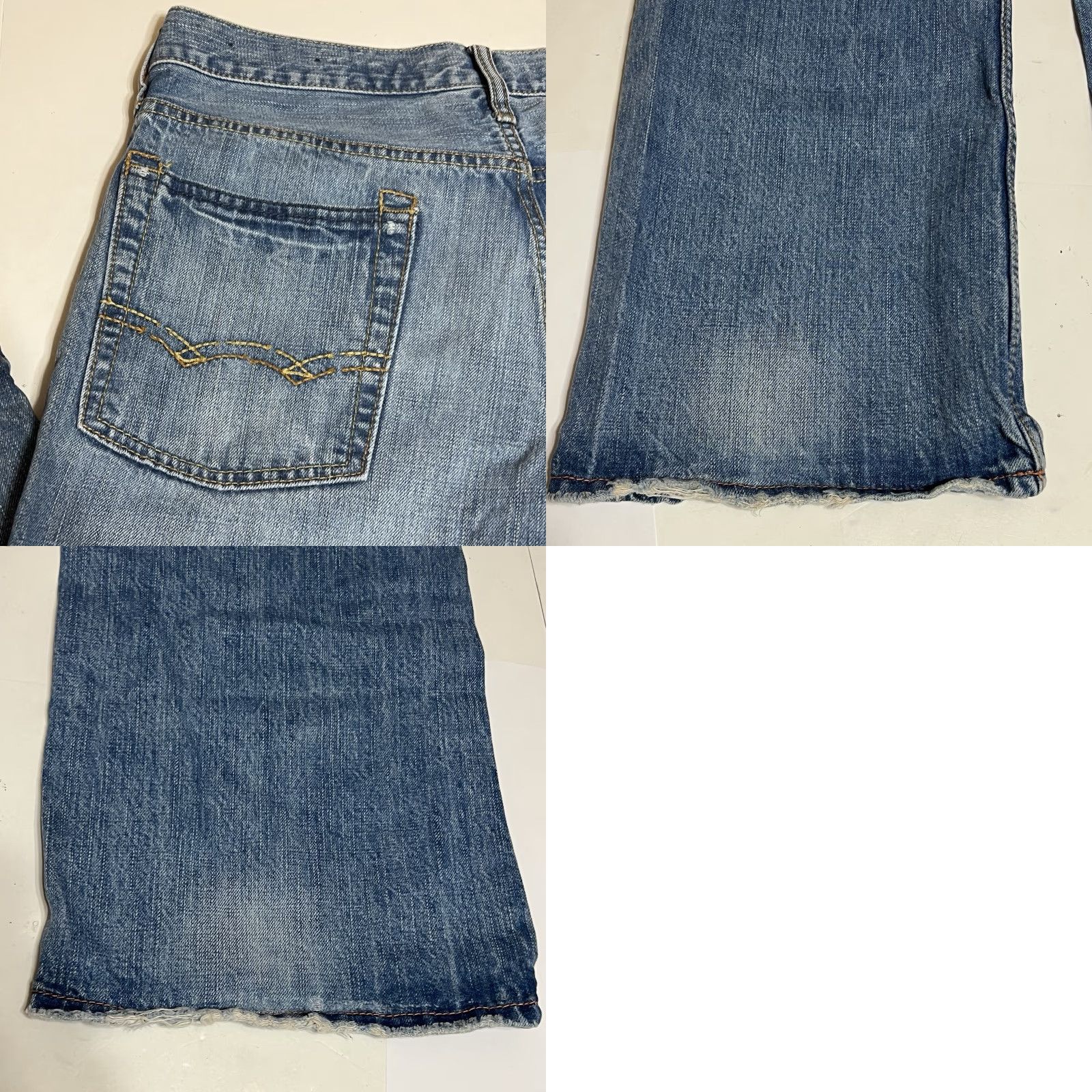 American Eagle Outfitters American Eagle Jeans Boot Cut Blue Denim Distressed 34 Mens Size US 34 / EU 50 - 9 Thumbnail