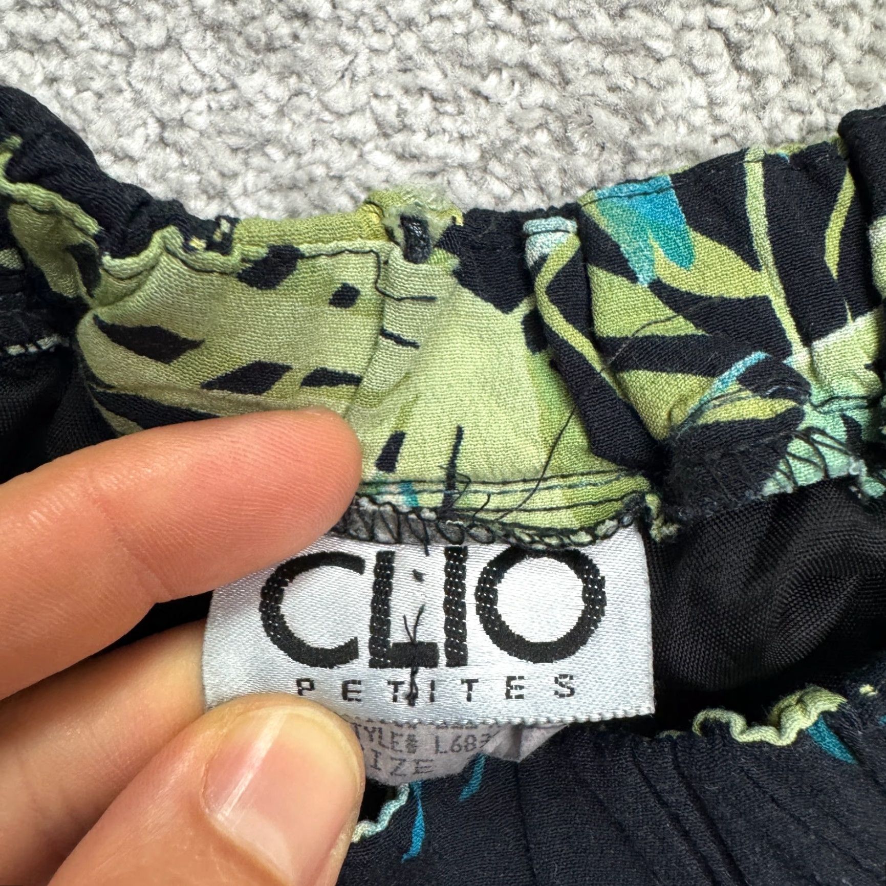 Vintage VINTAGE Clio Floral Midi Skirt Womens M Blue Green 90s Boho Casual Size M / US 6-8 / IT 42-44 - 5 Thumbnail