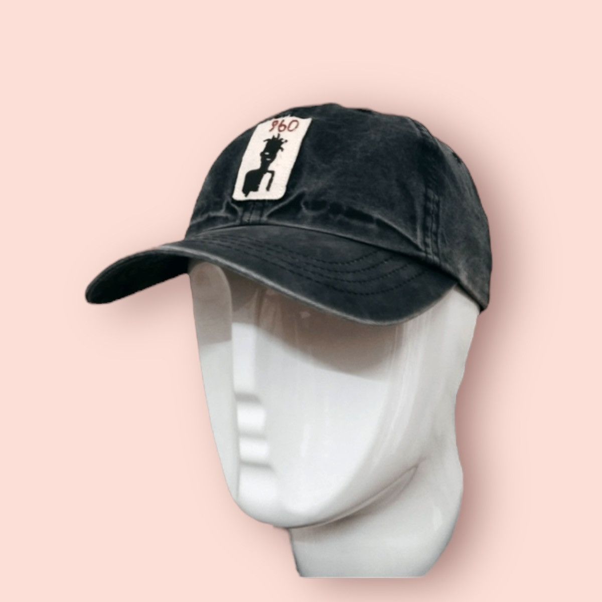 Japanese Brand × Jean-Michel Basquiat × Vintage JEAN MICHEL BASQUIAT BLACK WASHED DENIM STRAPBACK Size ONE SIZE - 1 Thumbnail