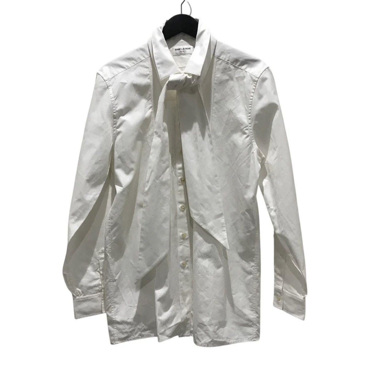 Saint Laurent Paris Saint Laurent white dress shirt with ribbon 39 Size US S / EU 44-46 / 1 - 2 Thumbnail