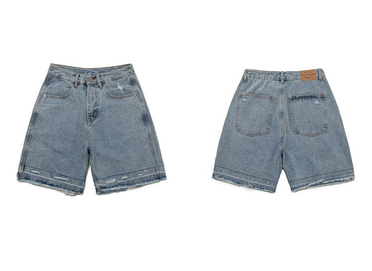 Japanese Brand × Vintage Vintage Ripped Raw Edge Denim Short Size US 29 - 8 Thumbnail