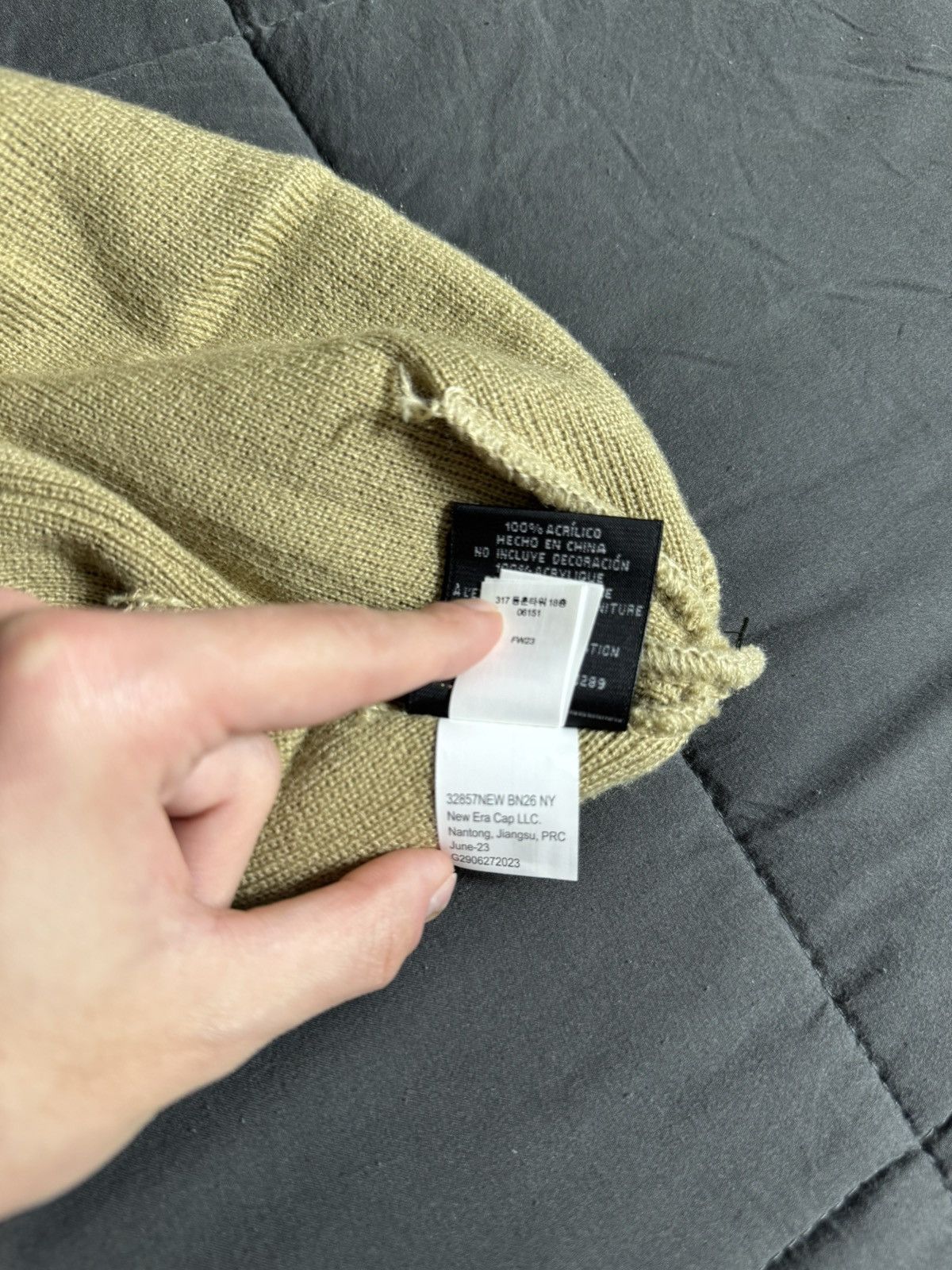New Era × Supreme Supreme New Era Box Logo Beanie - Dark Sand (FW 23) Size ONE SIZE - 15 Thumbnail