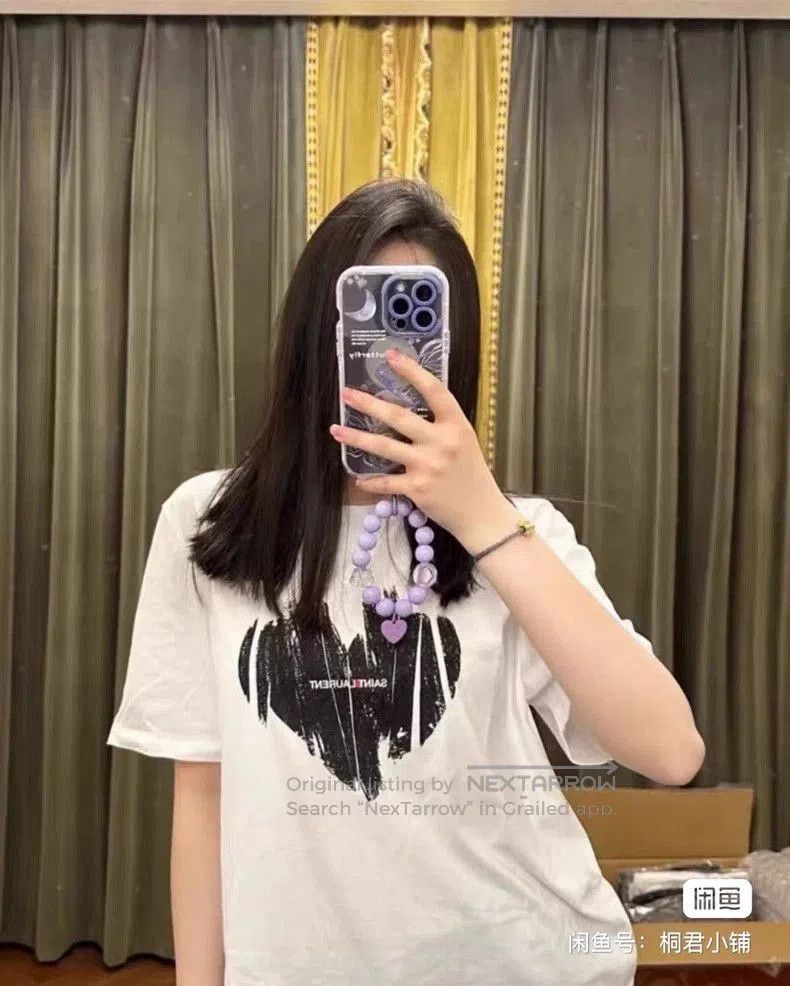 Saint Laurent Paris Saint Laurent Heart Letter Short Sleeve T. Size US XS / EU 42 / 0 - 1 Thumbnail