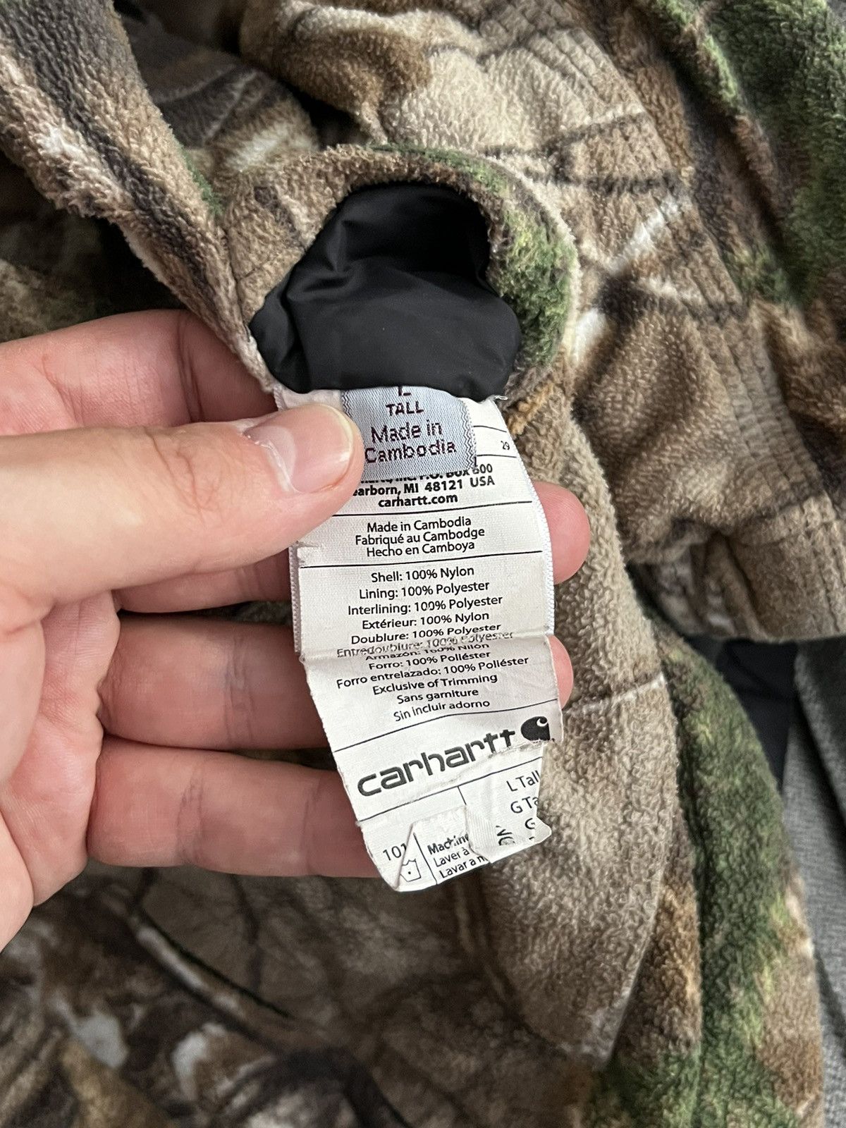 Carhartt Vintage Carhartt Real Tree Fleece Double Jacket Size US L / EU 52-54 / 3 - 16 Thumbnail