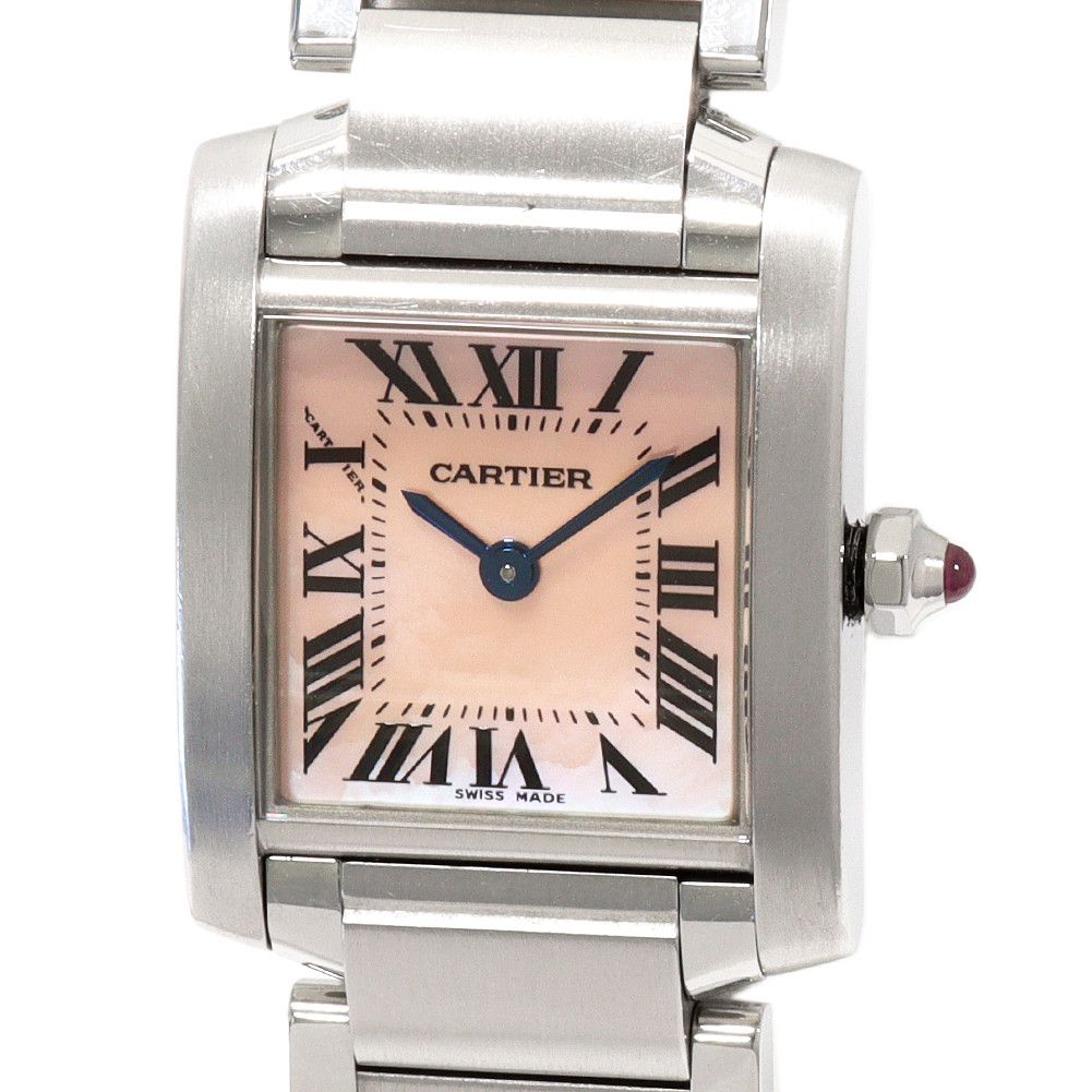 Cartier Cartier Pink Mother of Pearl Dial Tank Française Watch W51028Q3 Metal Quartz W51028Q3