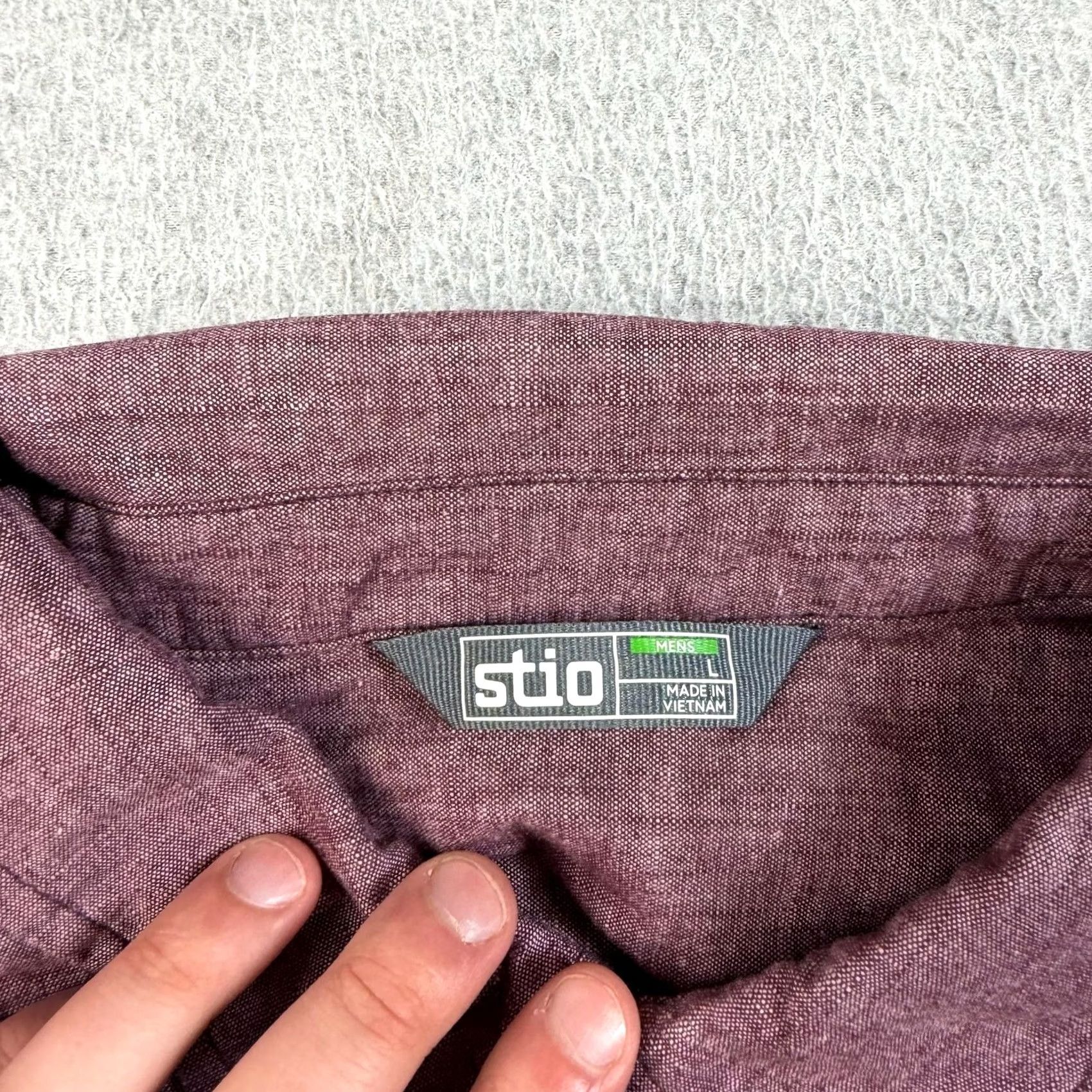 Logo 7 Stio Shirt Mens Large Red Chambray Snap Front Organic Cotton Outdoor Hike Logo Size US L / EU 52-54 / 3 - 3 Thumbnail