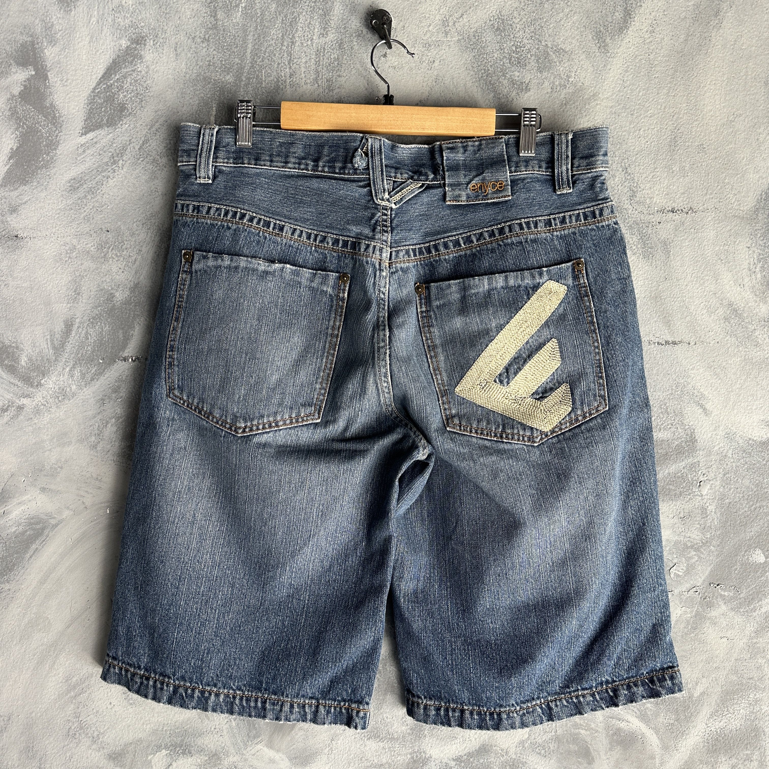 Enyce Vtg Y2K Enyce Baggy Jean Short Jorts Hip Hop Skater Grunge Size US 36 / EU 52 - 1 Thumbnail
