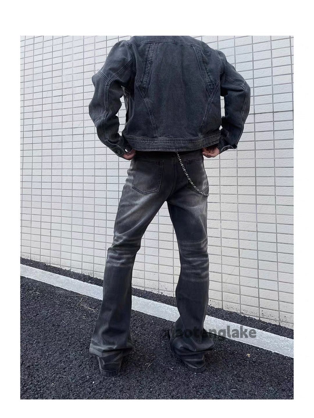 Jean × Vintage washed faded punk grunge bootcut flared yuppie jeans Size US 32 / EU 48 - 11 Thumbnail