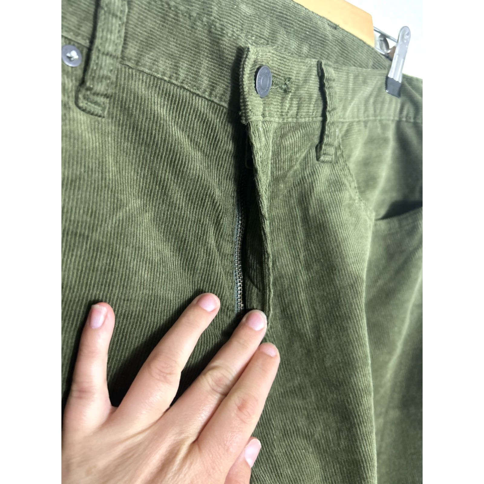 Gap Gap Slim Corduroy Pants Army Jacket Green Mens Size 36x34 Straight Size US 36 / EU 52 - 7 Thumbnail