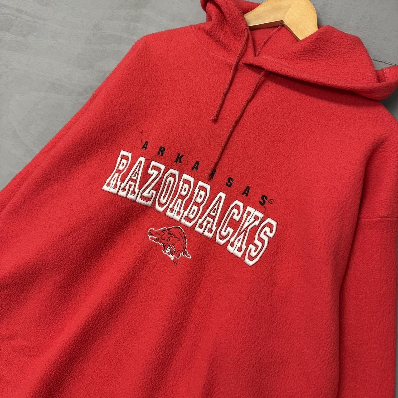 NCAA Vintage Arkansas Razorbacks Embroidered Fleece Hoodie XL Size US XL / EU 56 / 4 - 2 Thumbnail