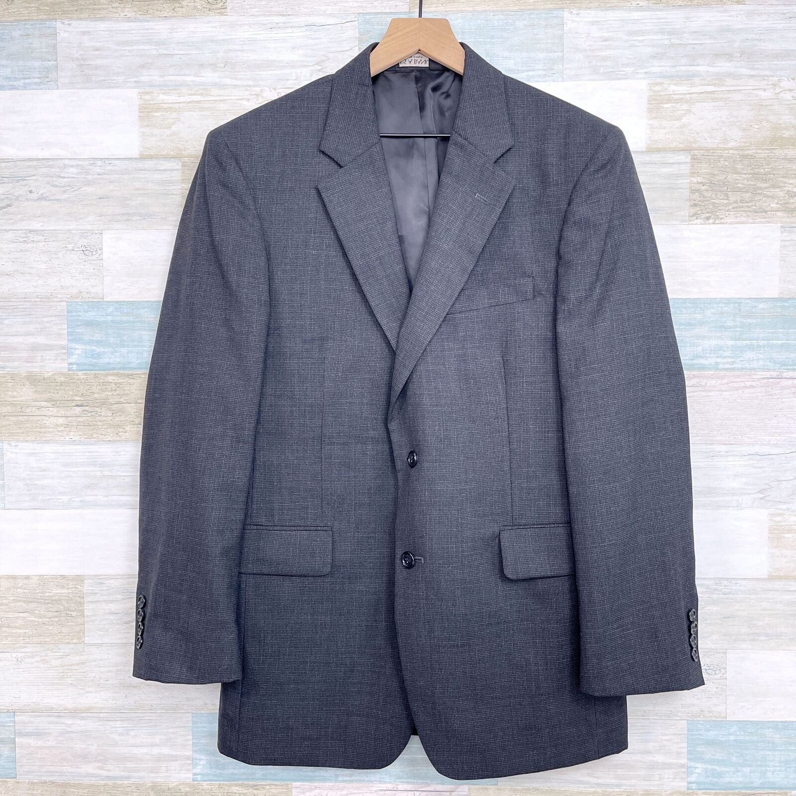 Jos. A. Bank Jos A Bank Wool 2 Piece Suit Dark Gray Two Button 40R 34x29 Size 40R - 2 Thumbnail