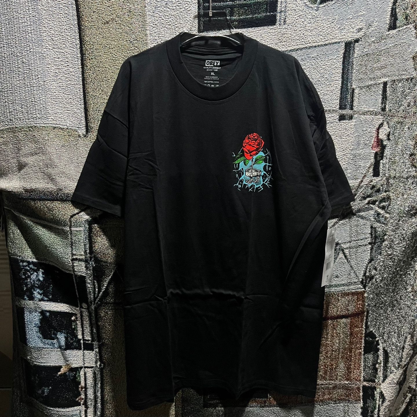 Obey OBEY Breakdown the Walls Short TEE Black Size US XL / EU 56 / 4 - 1 Thumbnail