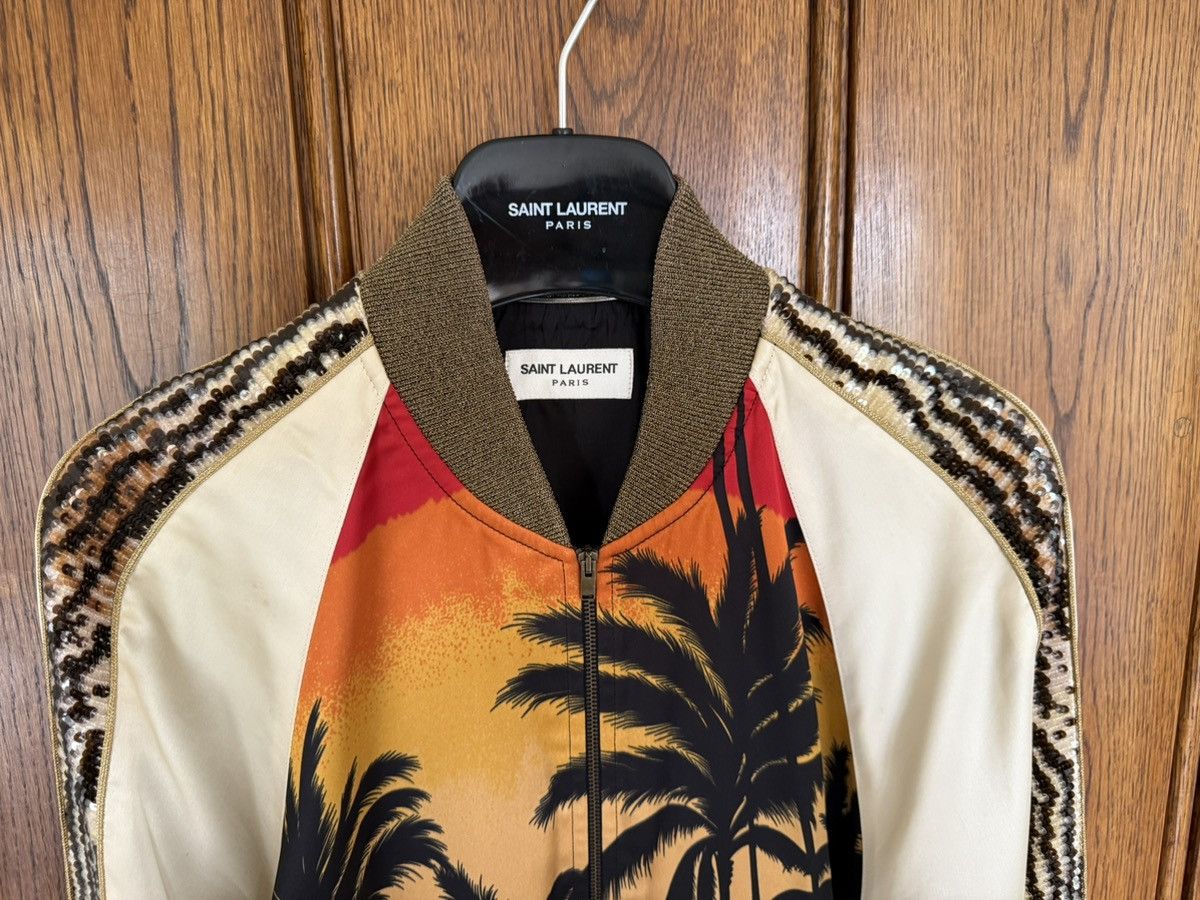 Hedi Slimane × Saint Laurent Paris SS16 Iconic Saint Laurent palm tree runway sequin teddy 42 Size US S / EU 44-46 / 1 - 13 Thumbnail