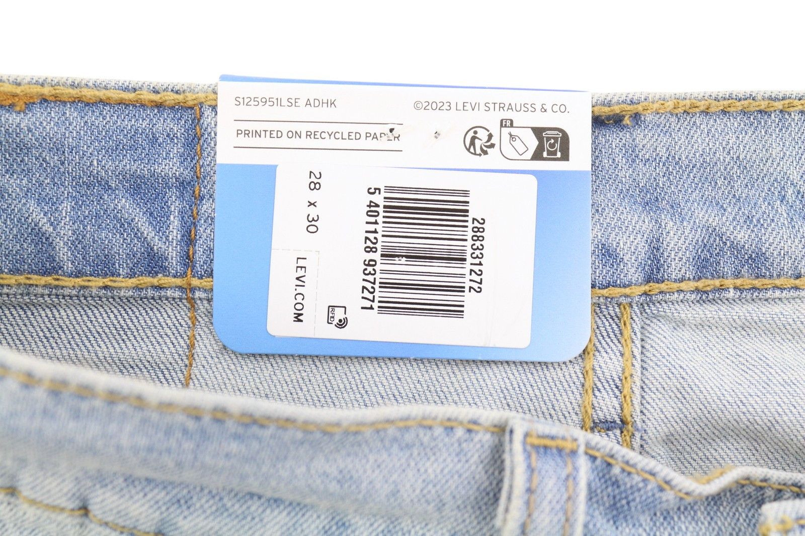 Levi's 512 W28/L30 Slim Taper Faded Blue Jeans 87081 Size US 28 / EU 44 - 11 Thumbnail