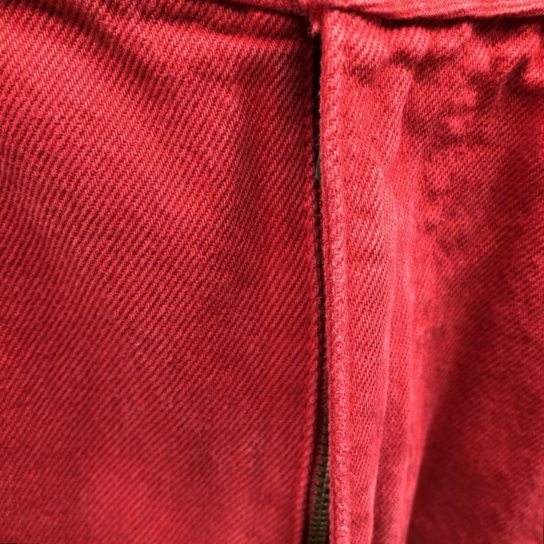 Abercrombie & Fitch VINTAGE Abercrombie & Fitch Zoe Natural Rise A-Line Denim Skirt 26 / 2 Red Mini Womens Skirt Size 26" / US 2 / IT 38 - 3 Thumbnail