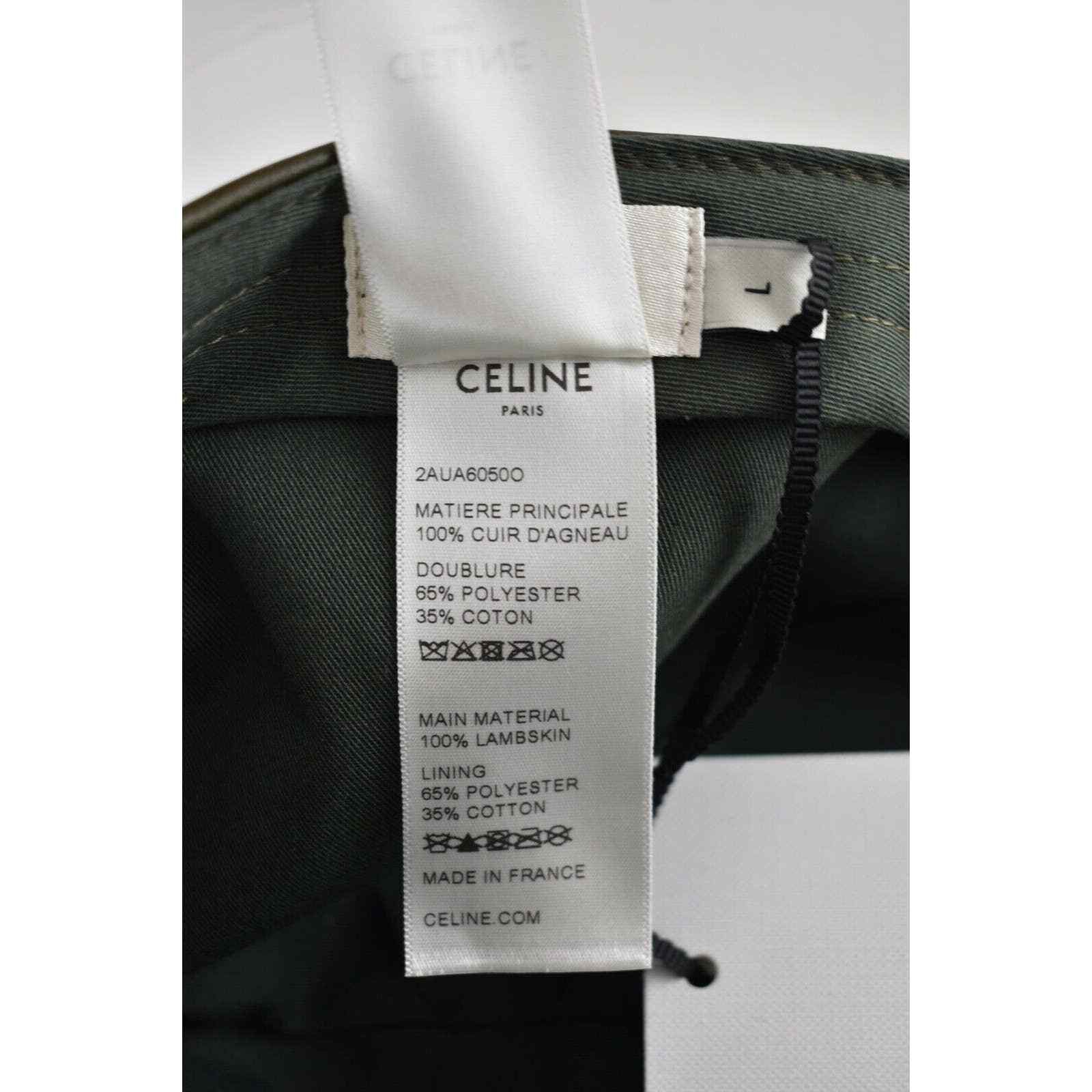 Celine Celine Paris Lamb Leather White Baseball Cap Hat L Large Size ONE SIZE - 12 Thumbnail