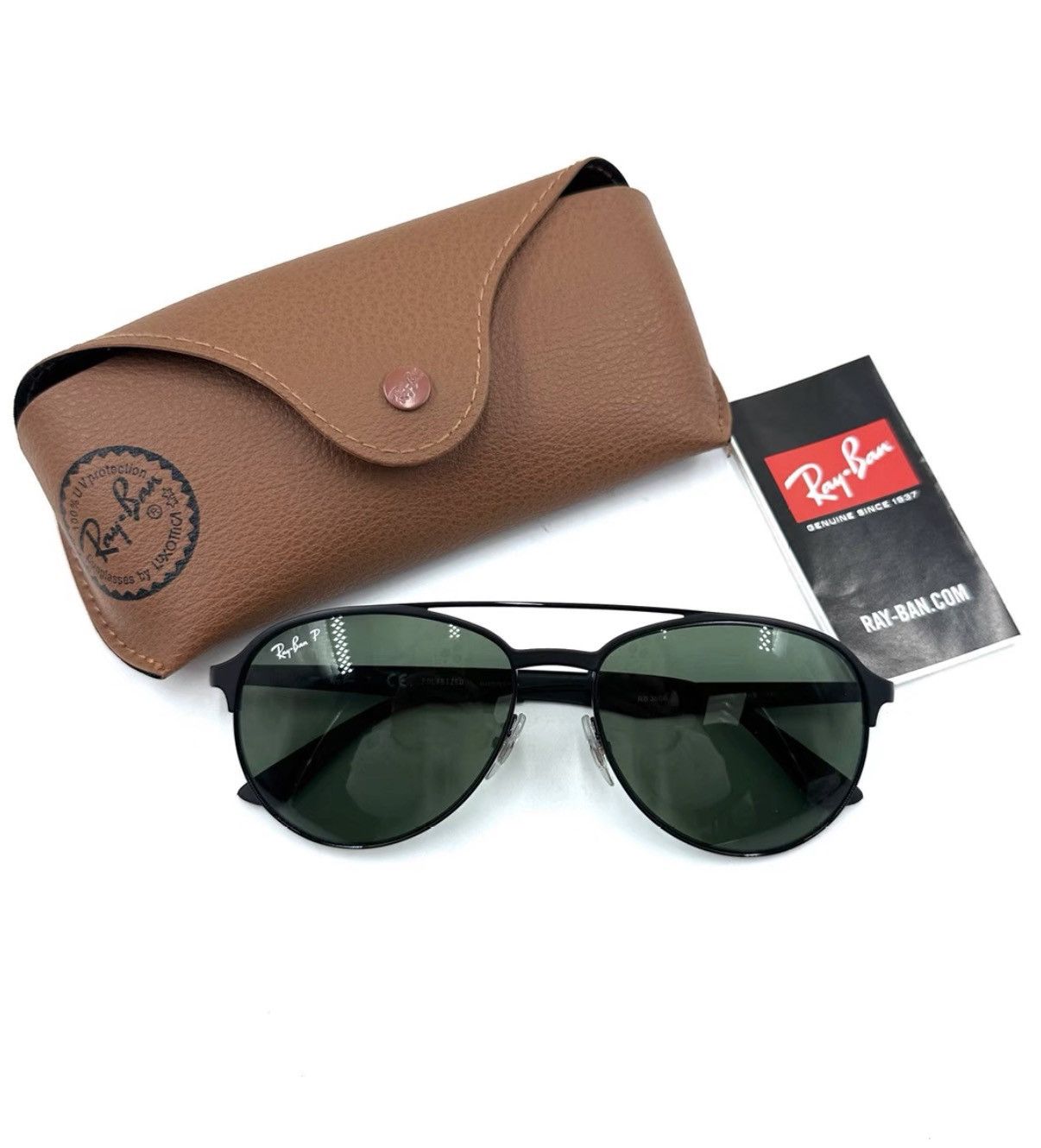 RayBan Ray-Ban Dark Green Black Frame Sunglasses K12 Size ONE SIZE - 1 Thumbnail