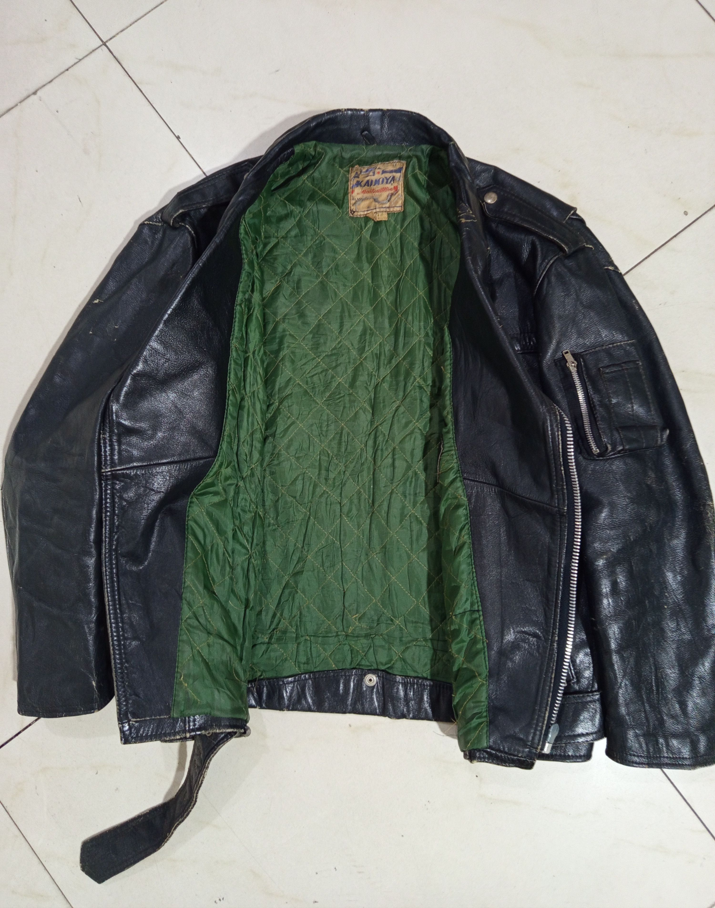 Japanese Brand Kadoya Leather Jacket 80s Size US XL / EU 56 / 4 - 5 Thumbnail