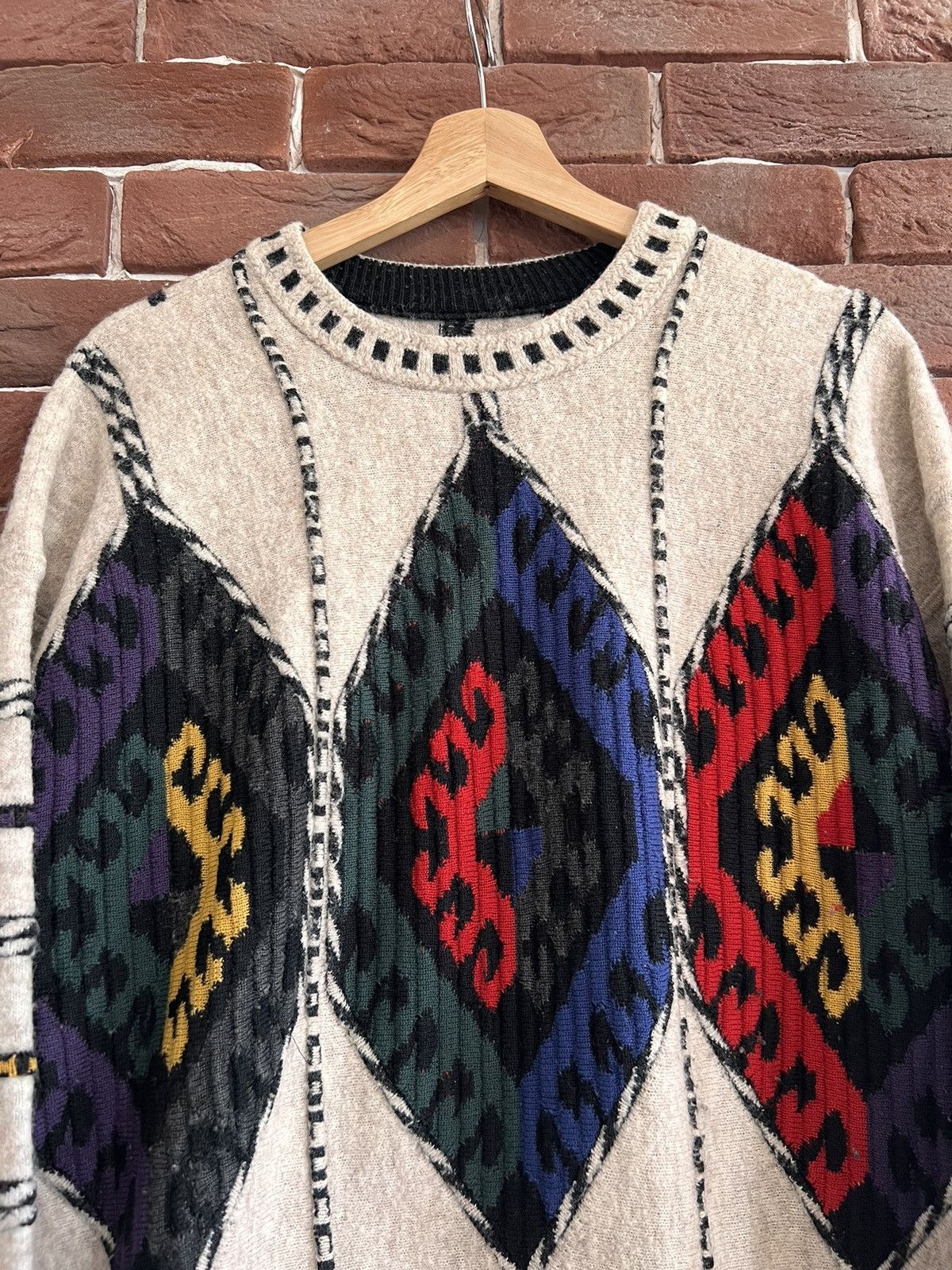 Carlo Colucci Rare Vintage Carlo Colucci Sweater With Coogi Vibes Biggie Size US M / EU 48-50 / 2 - 3 Thumbnail