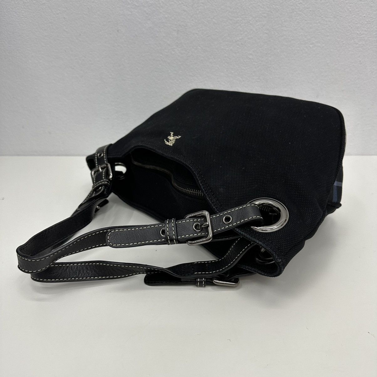 Burberry AUTHENTIC BURBERRY BLUE LABEL BLACK CANVAS SHOULDER TOTE BAG Size ONE SIZE - 16 Thumbnail