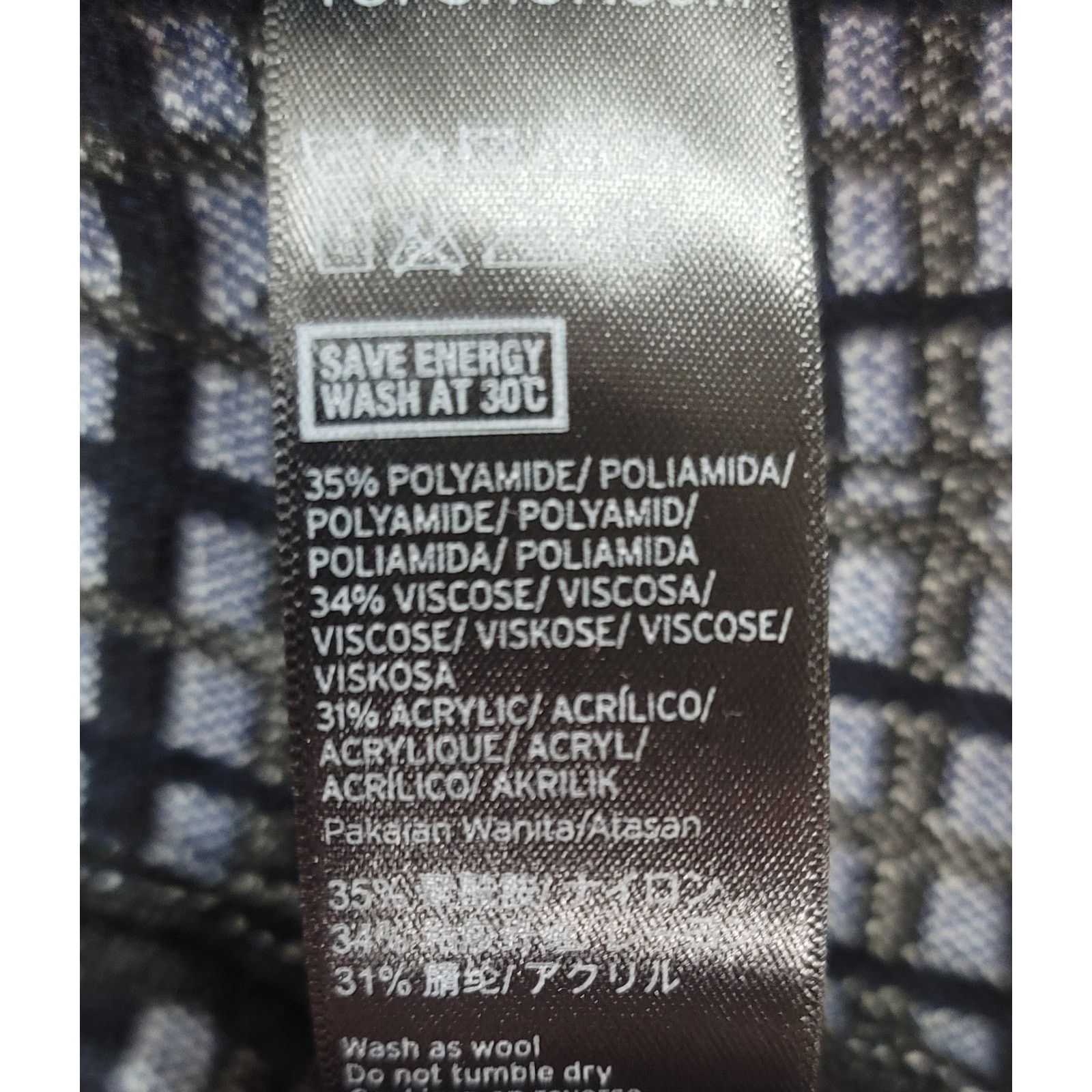 Topshop TopShop Black Blue Plaid Flippy Skater Dress 6 Fit & Flare Size M / US 6-8 / IT 42-44 - 4 Thumbnail