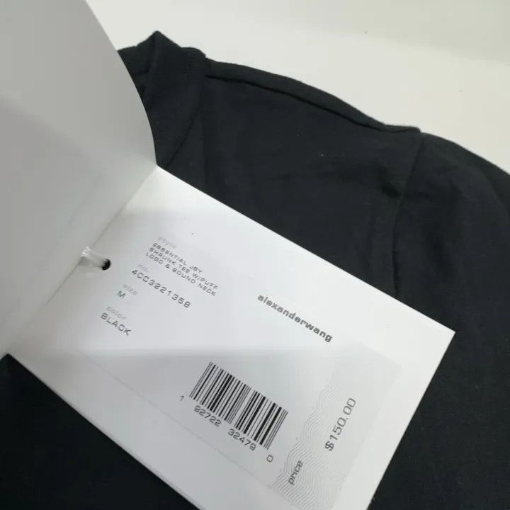 Alexander Wang Alexander Wang Black Logo Embroidered T-Shirt - Size M / US 6-8 / IT 42-44 - 3 Thumbnail