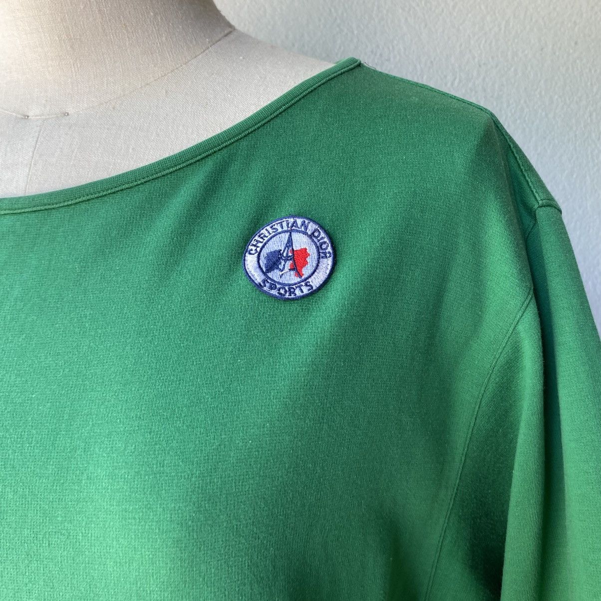 Dior Christian Dior Green Long Sleeve Back-Snap Top with Logo Size M / US 6-8 / IT 42-44 - 11 Thumbnail