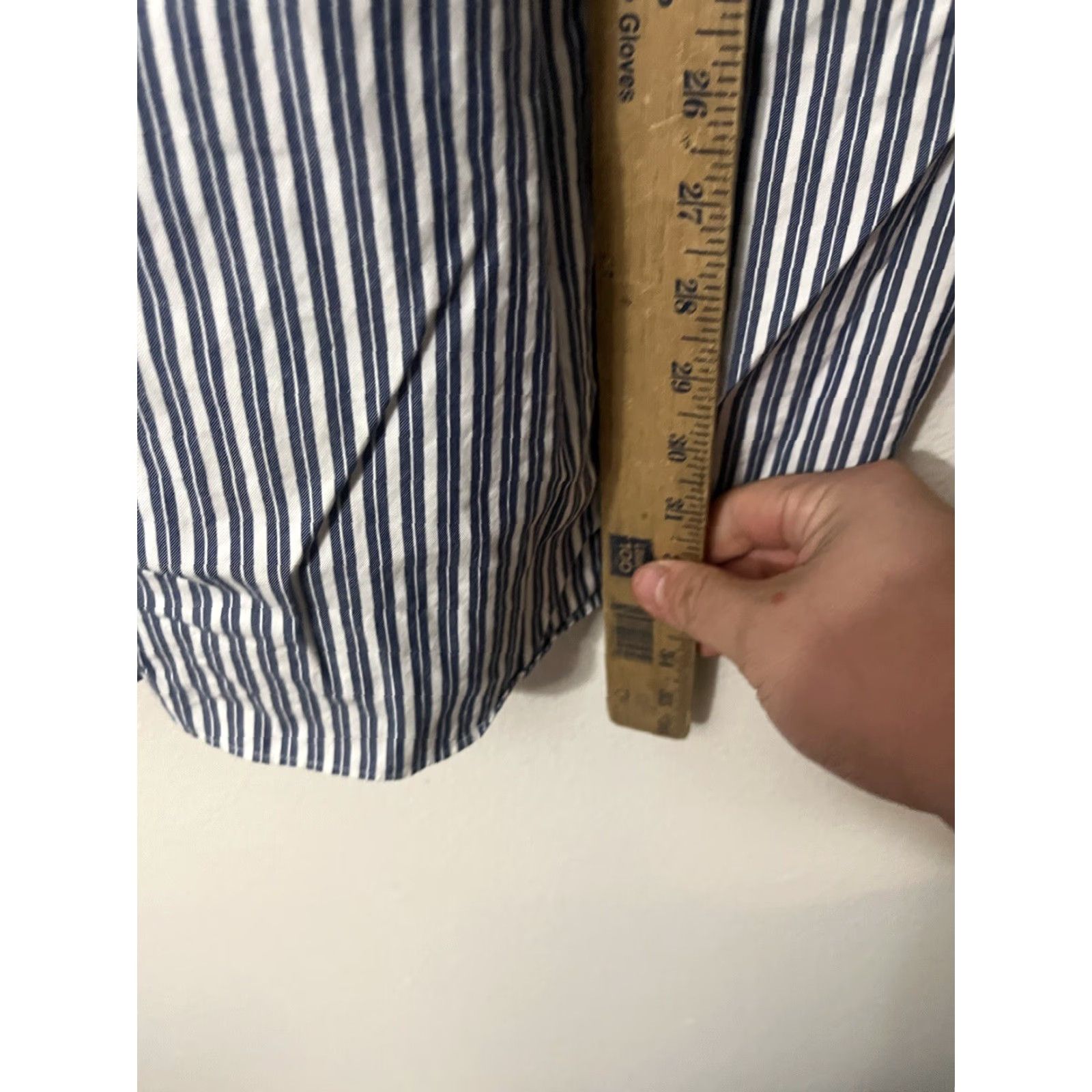 Ralph Lauren Ralph Lauren Dress Shirt Mens Size 16-32 Blue & White Striped Long Sleeve Business Casual Size 42R - 5 Thumbnail