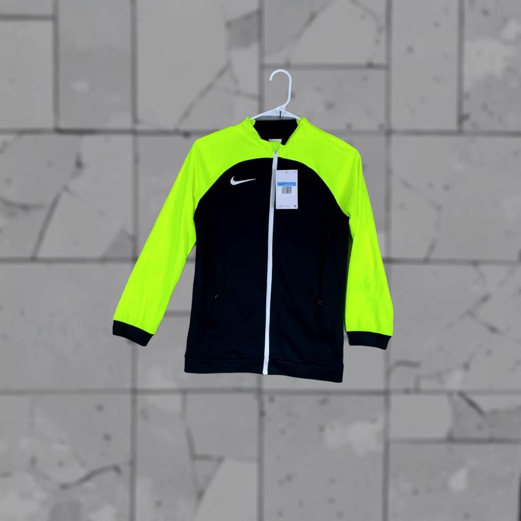 Nike Nike Dri-FIT Track Jacket Womens Medium Black Neon Yellow Full Zip Athletic Size M / US 6-8 / IT 42-44 - 1 Thumbnail